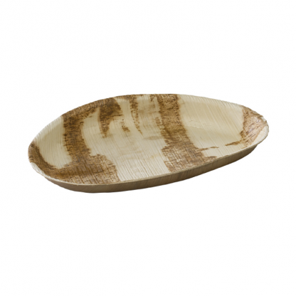 PALM LEAF EGG PLATE 260X160X25 MM - 10X10 PCS