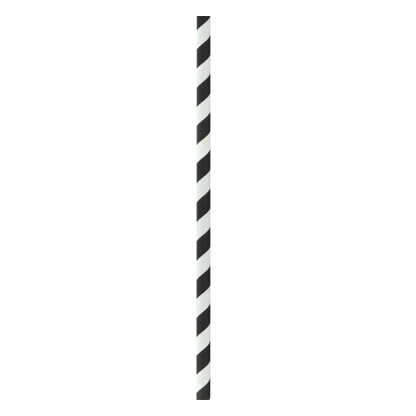 IND. WRAPPED PAPER STRAWS WITH BLACK STRIPES 6*145MM-6X500 P