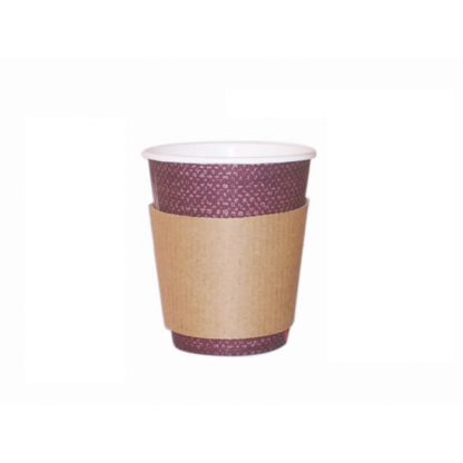 CORRUGATED BOARD CLUTCH FOR 8/10 OZ CUPS BROWN- 10x100 PCS