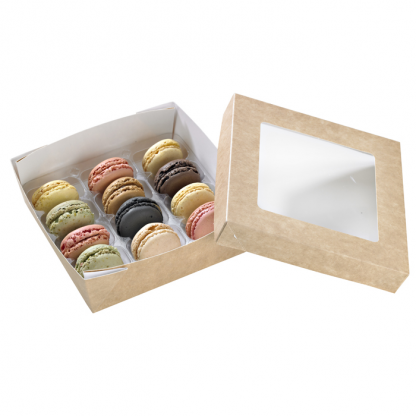 BROWN BOX WITH WINDOW 155X155 MM-X250 (10X25PCS)