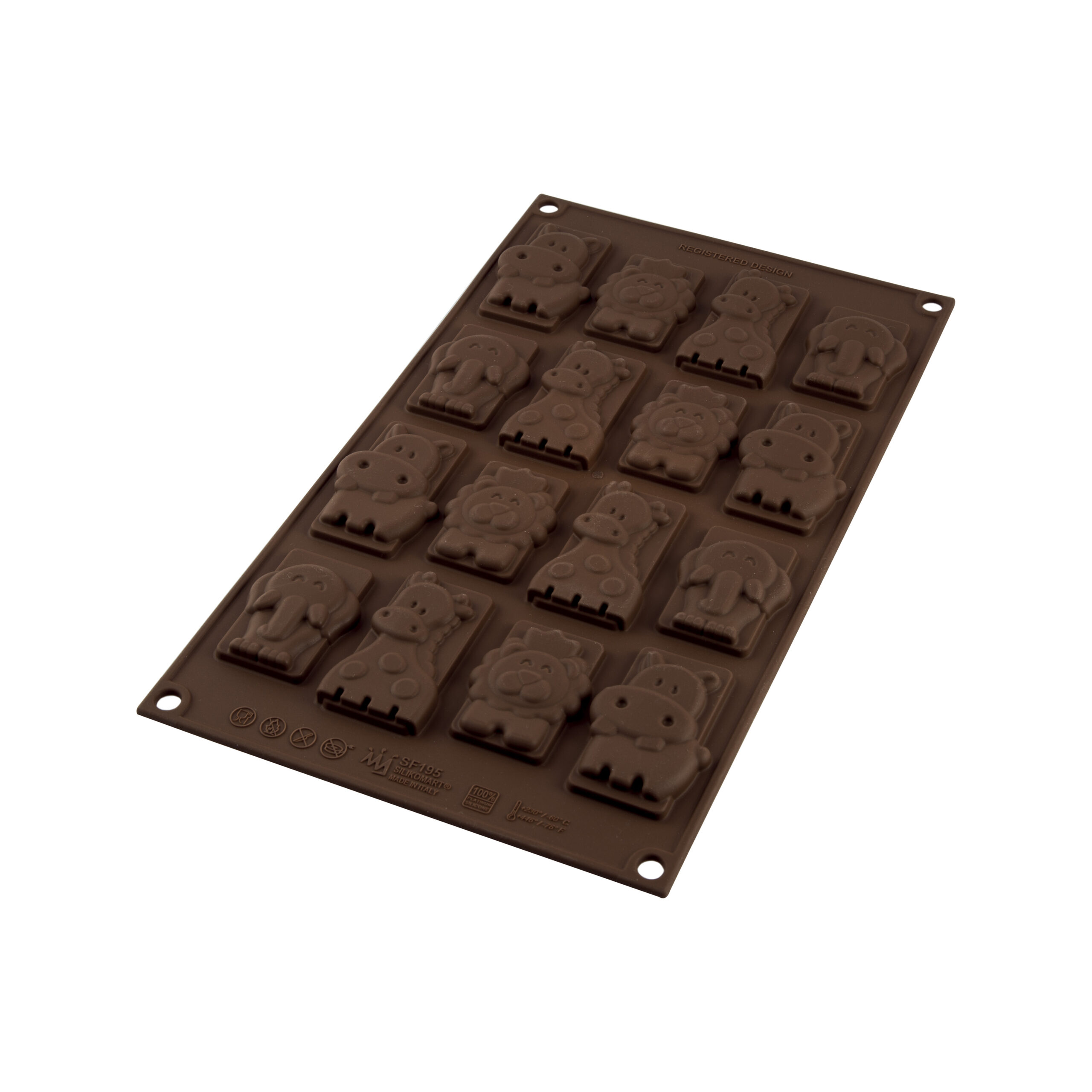 SF 195 - SILICONE MOULD N.16 SAFARI CHOCO TAGS
