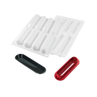 CYLINDRE 75 - STAMPO IN SILICONE 126X27 H 27 MM + 10 VASSOI + CUTTER
