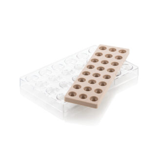 CH013 - KIT SEMISFERA 01 - STAMPO IN TRITAN + STAMPO IN SILICONE N. 24 Ø31 H 16