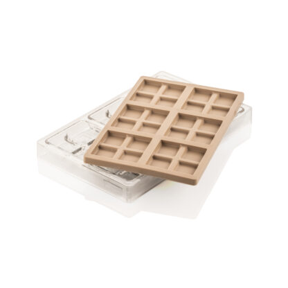 KIT BLOCCO T - CH021 TRITAN MOULD 75X75 H 16 MM + ICH021 SILICONE MOULD N.6