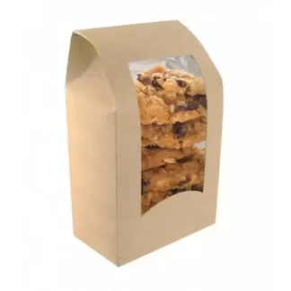 BROWN CARDBOARD WRAP BOX WITH WINDOW 150X95X53 MM- 12X50 PCS