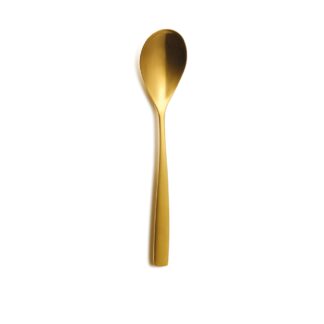 GOLD DESSERT SPOON BCN SATIN GOLD