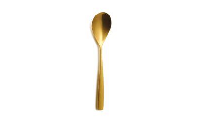 GOLD DESSERT SPOON BCN SATIN GOLD