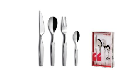 24 PIECES EDELWEIS 18/10 6MM.