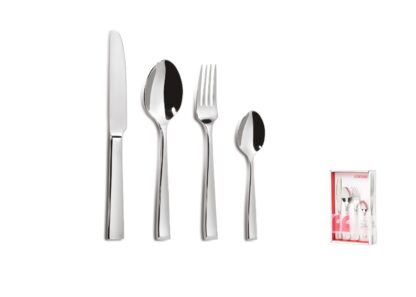 24 PIECES IRIS 18/10 6MM.