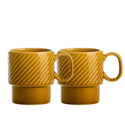 Sagaform Coffee & More kahvimuki 2 kpl, keltainen
