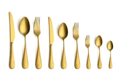 24 PIECES CONTOUR 18/10 4MM. VINTAGE GOLD - Image 2