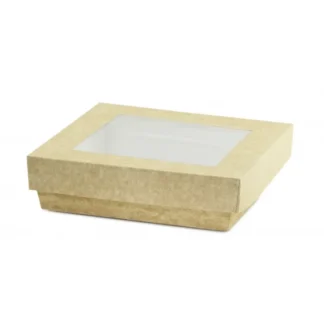 CONTAINER NATURAL KRAFT + CV 190x190x50 (CA=320)