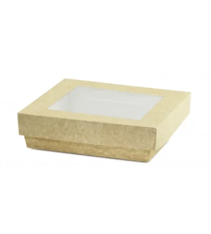 CONTAINER NATURAL KRAFT + CV 190x190x50 (CA=320)