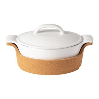 ENSEMBLE Casserole oval 30, White