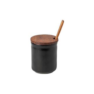 BOUTIQUE Honey jar 12 w/ wood lid and scoop, Mount