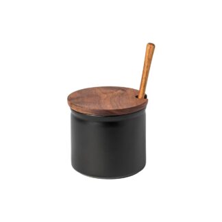 BOUTIQUE Olives canister 11 w/ wood lid and scoop,