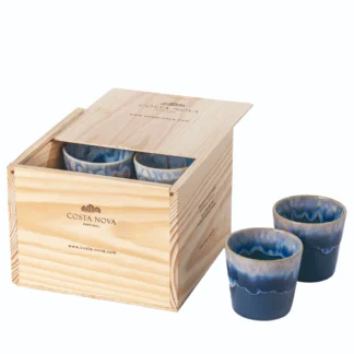 GRESPRESSO Gift box 8 lungo cups denim, Denim