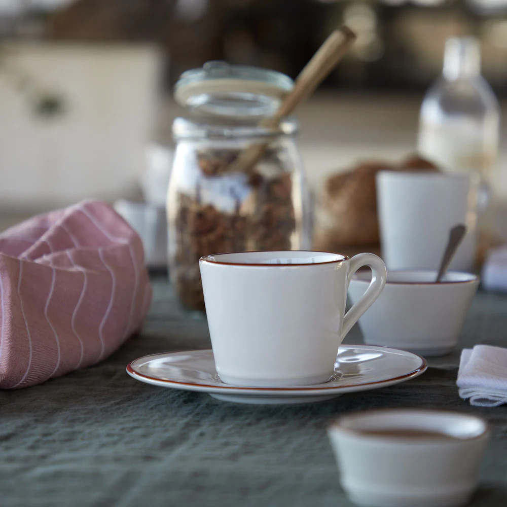 BEJA Tea saucer 17, White & red - Image 3
