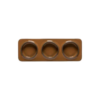 ÂMBAR 3-Section rect. tray 28, Dark caramel