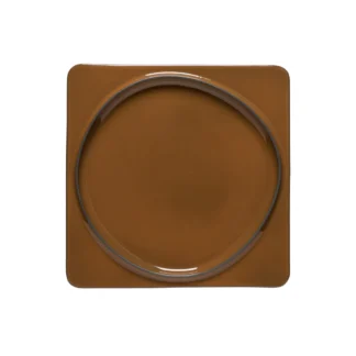 ÂMBAR Sq. plate/tray 27, Dark caramel