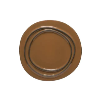 ÂMBAR Round plate 28, Dark caramel