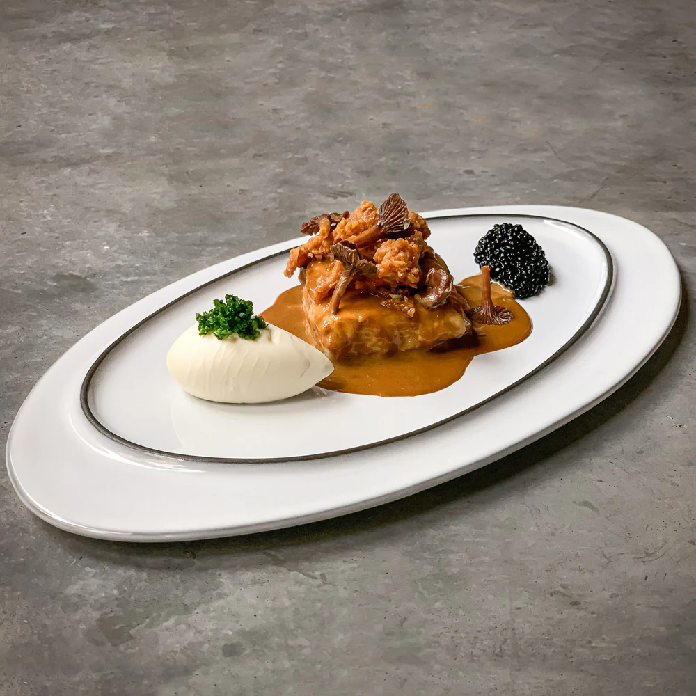 ÂMBAR Oval plate/platter 37, Salt of the sea - Image 2