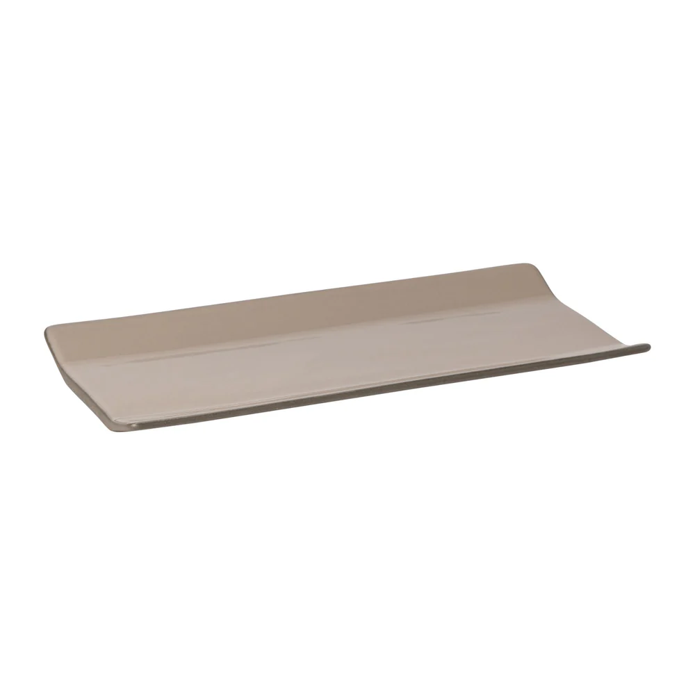 COASTLAND Rect. plate/tray 28, Wet sand (taupe)