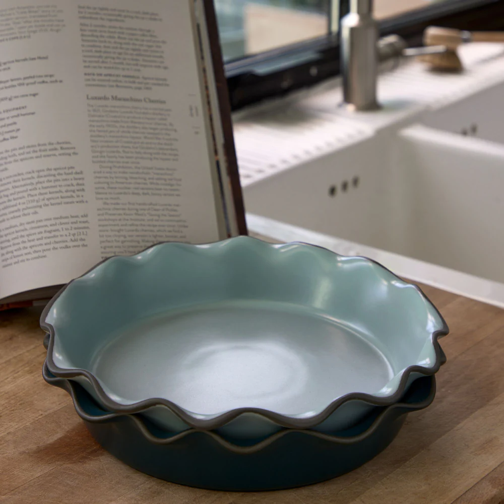 STACKED ORGANIC Pie Dish 27, Sky - Image 4