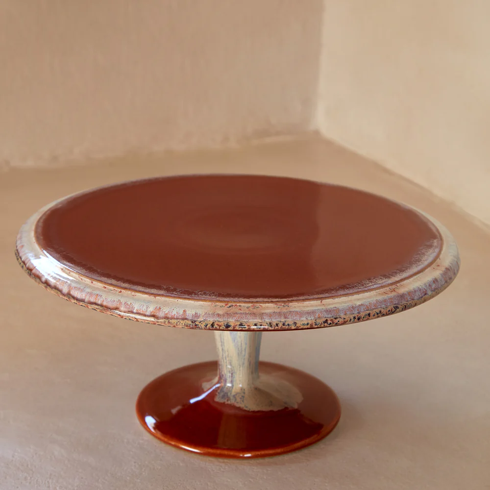 POTERIE Footed plate 33, Caramel-latte - Image 2