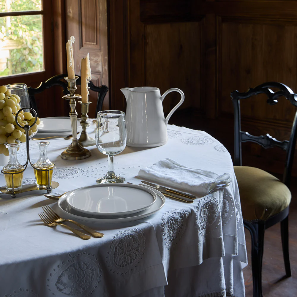 RESONANCE Porcelain round plate 23, White - Image 5