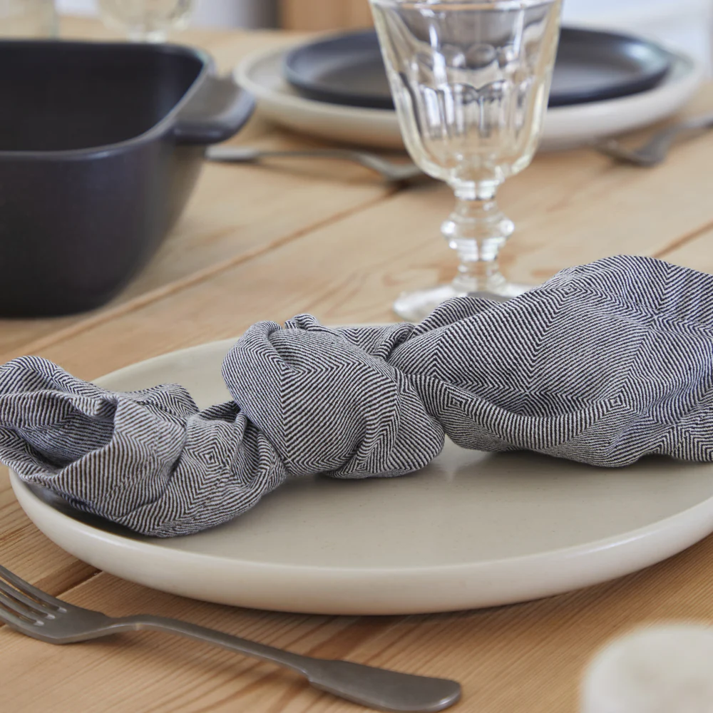 EMILIA Napkin 50% LI 50% CO, Seed grey - Image 2