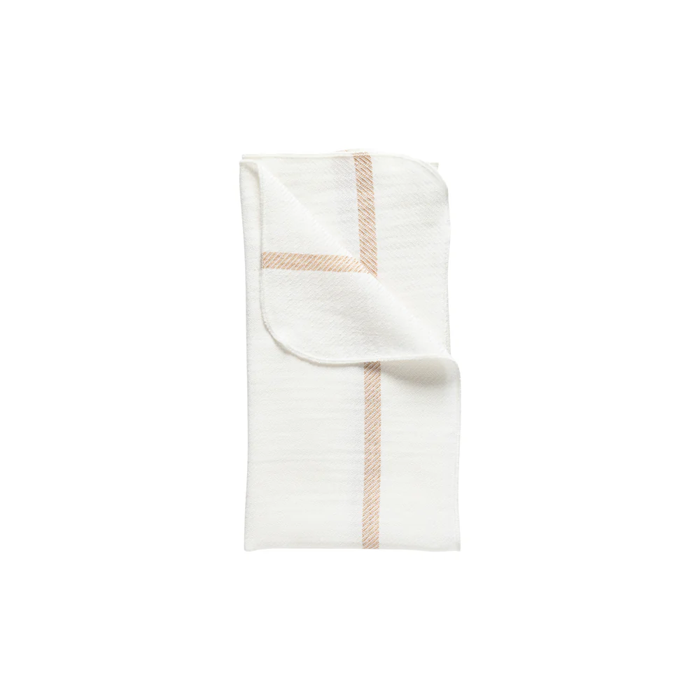 CAROLINA Napkin 50% LI 50% CO, White-Caramel