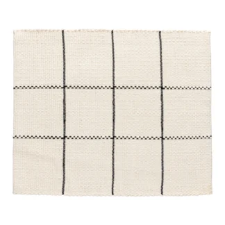 JOANA Placemat 100% recycled cotton, White-Black