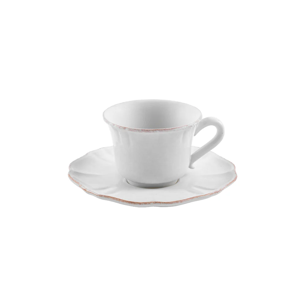 IMPRESSIONS Tea cup and saucer 0.22 L, White