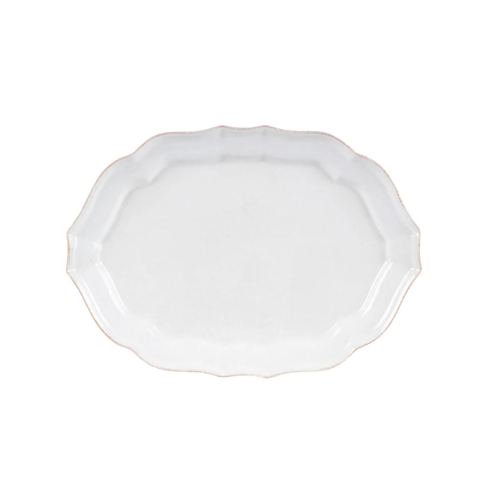 IMPRESSIONS Oval platter 35, White