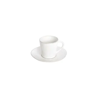 LISA Coffee cup and saucer 0.07 L, White