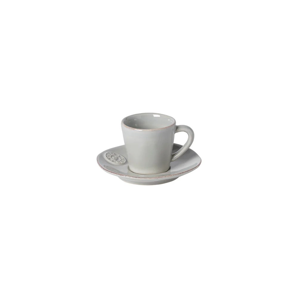 NOVA Coffee cup and saucer 0.07 L, Sand grey