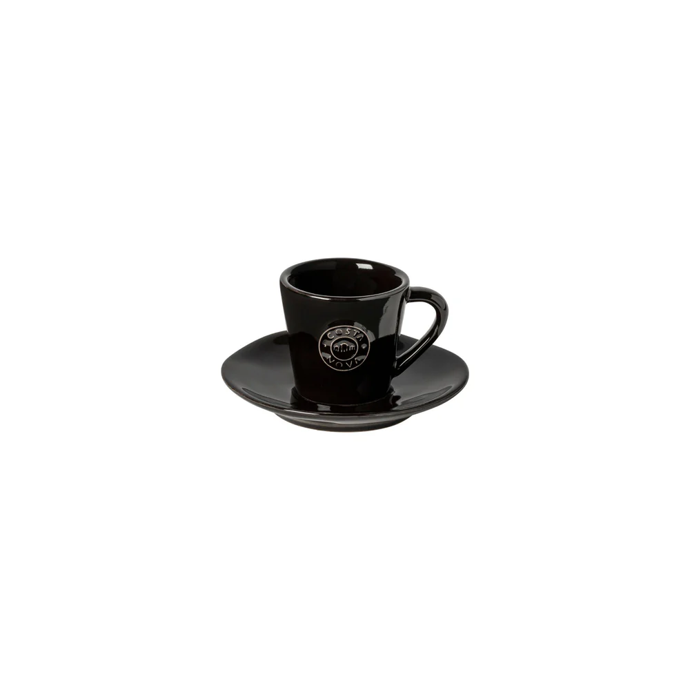 NOVA Coffee cup and saucer 0.07 L, Black