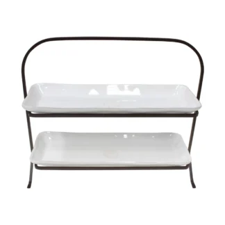 NOVA Tiered stand with two trays 37, White
