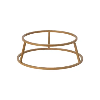 STACKED ORGANIC Low round metallic riser 24, Gold