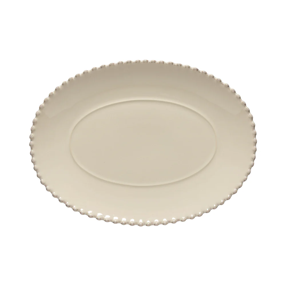 PEARL Oval platter 34, cream