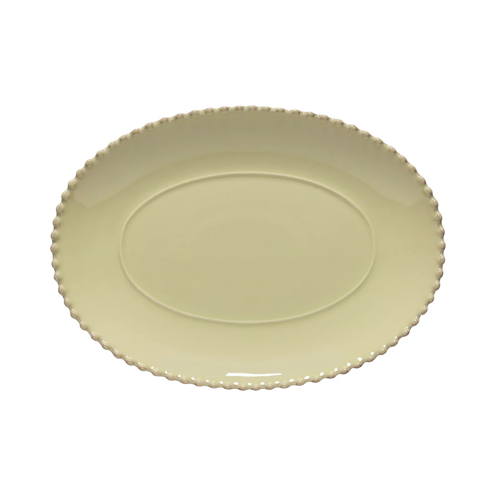 PEARL Oval platter 34, lilly green