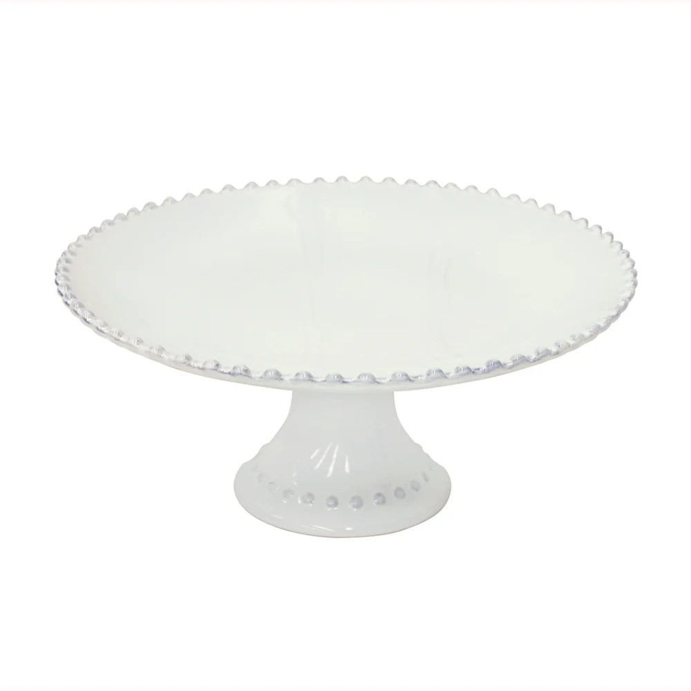 PEARL Footed plate 28, White