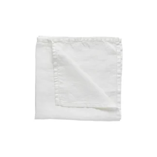 LUISA Napkin 100% LI ajour, Chalk white