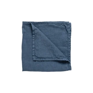LUISA Napkin 100% LI ajour, Dark denim