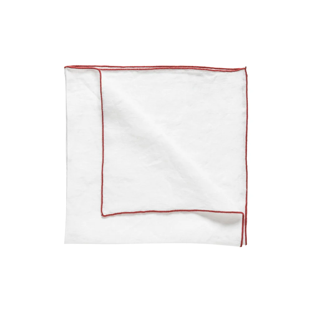 BELLA Napkin 100% LI overlock, Crimson
