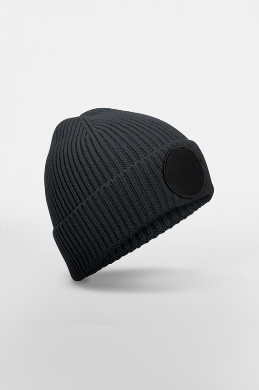B332R CIRCULAR FASHION PATCH BEANIE