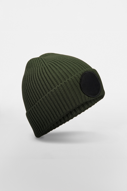 B332R CIRCULAR FASHION PATCH BEANIE