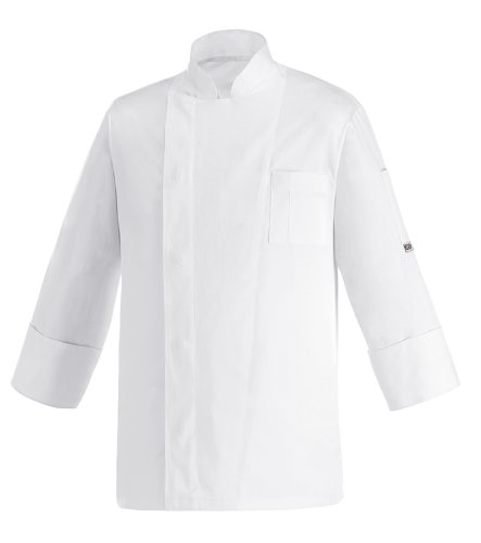 Valkoinen, egyptiläisestä puuvillasta oleva kokin takki unisex malli